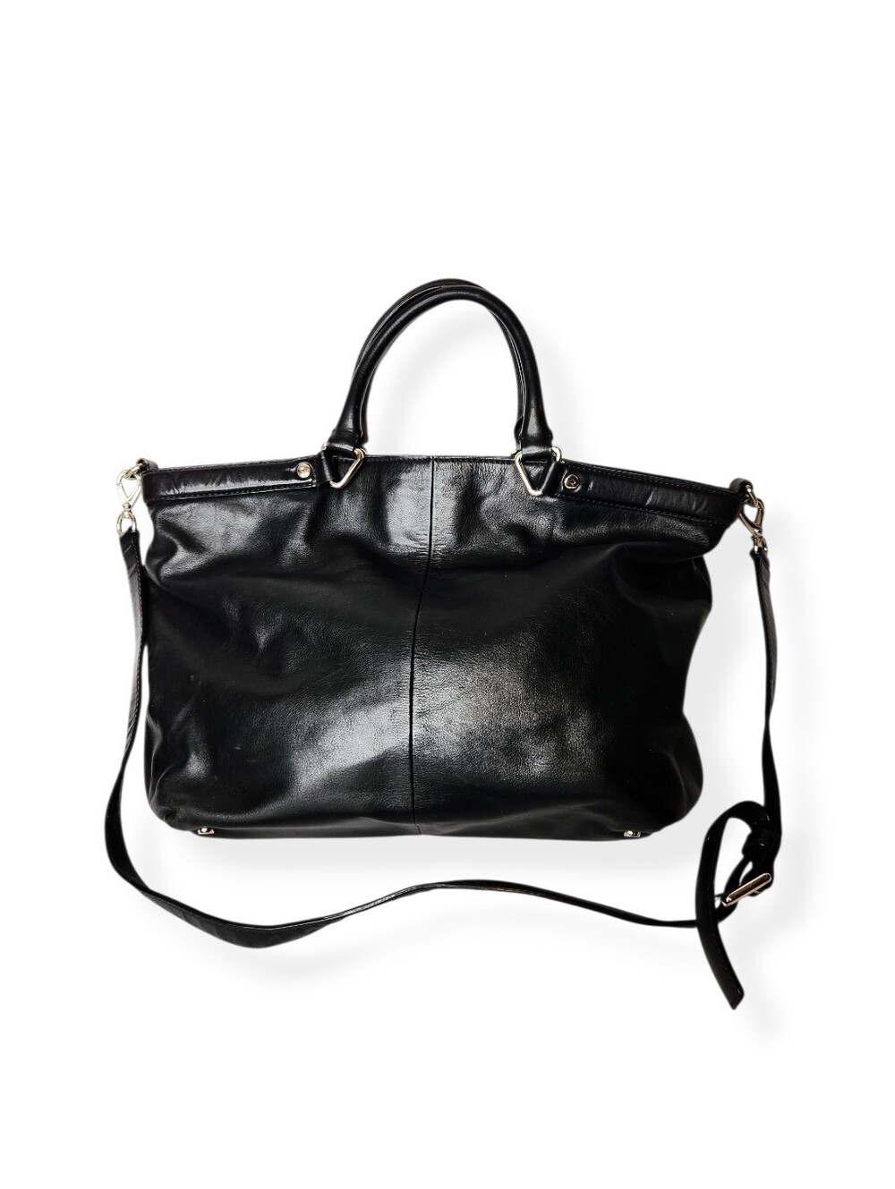 Kate Spade Hamilton Heights Canteen Black Leather Shoulder Bag Gold Hardware